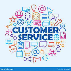 CUSTOMER SERVICE` Concept with Relevant Icons Stock Vector - Illustration  of service, professional: 117615952